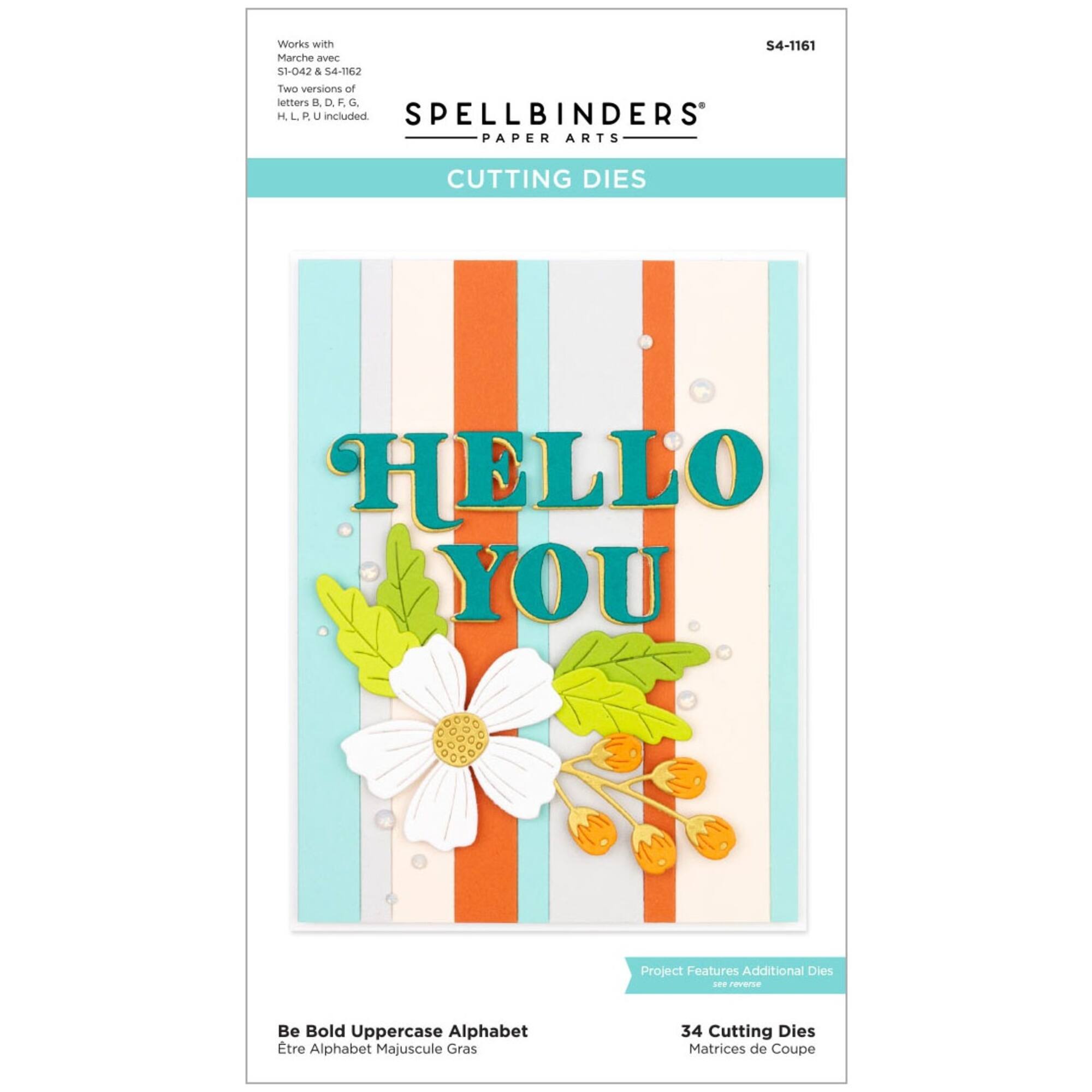 Spellbinders® Be Bold Uppercase Alphabet Etched Dies
